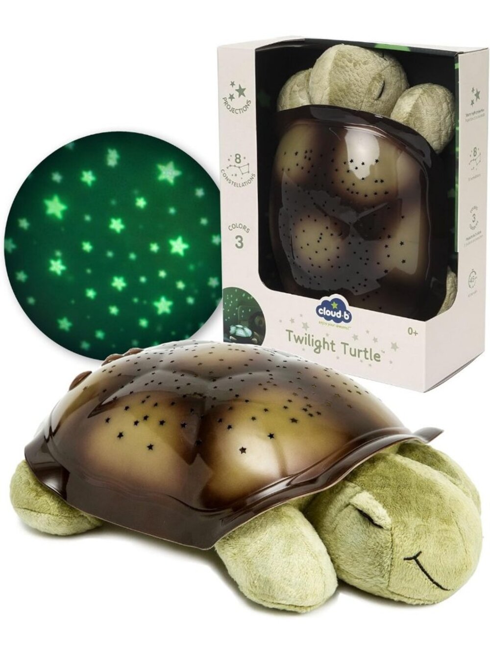 Calming Nightlight Star Projector | Gentle Brightness | 3 Colors | 8